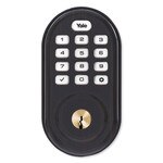 Yale Push Button Deadbolt Assure Lock, Connected by August, Oil Rubbed Bronze